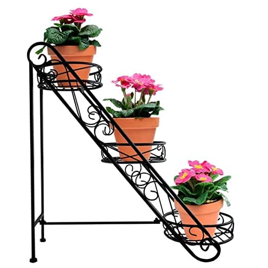 FRIZKA 3-Tier Metallic Plant Stand
