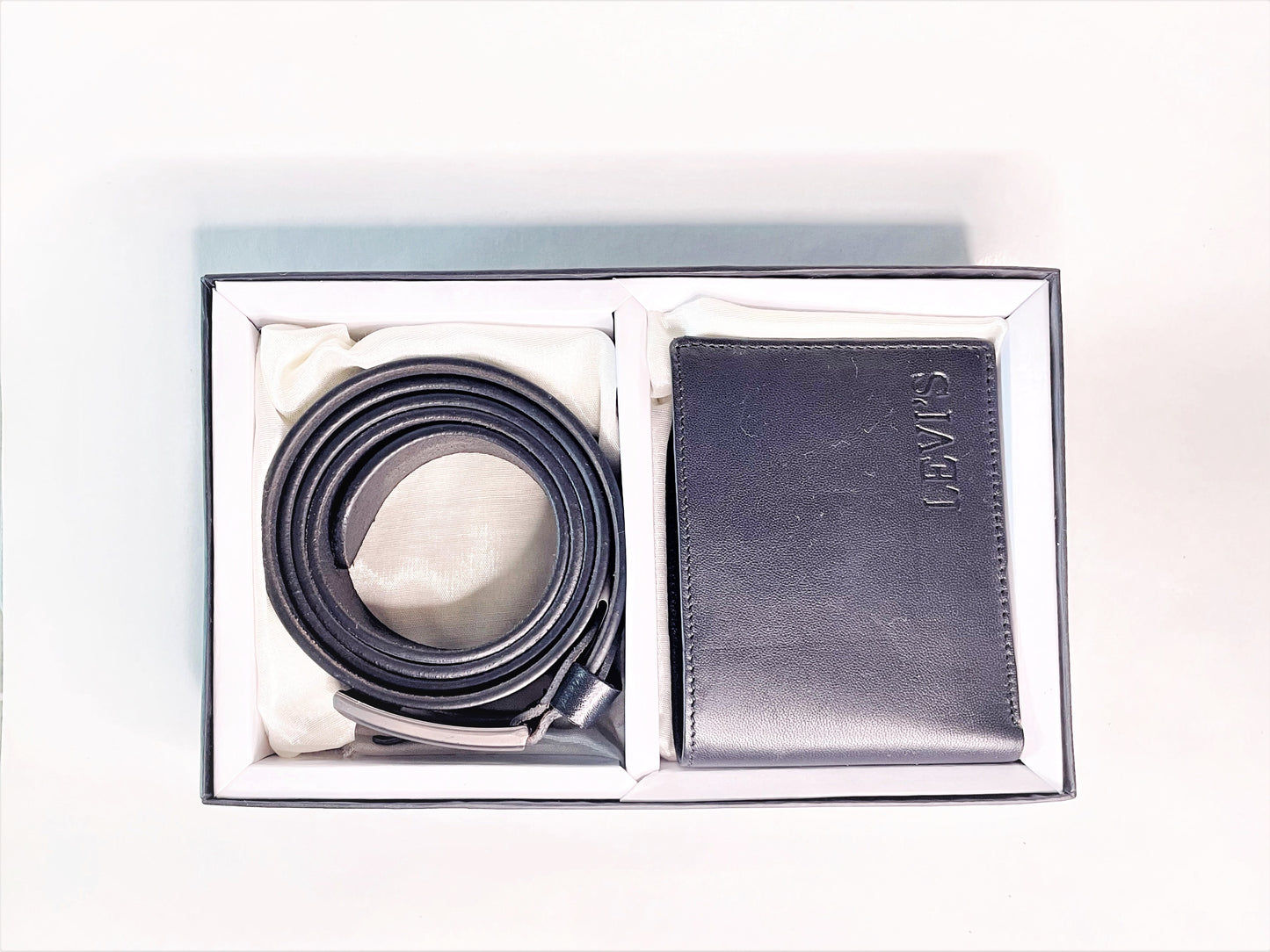 Frizka Leather Wallet & Belt Gift Set - Black