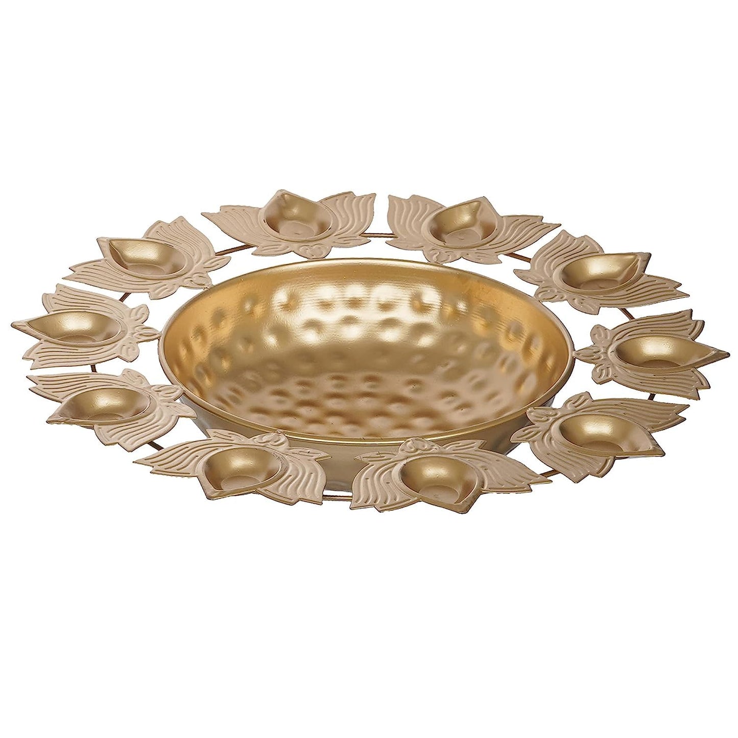 Frizka | Urli set for Floating Flowers and Tea Light Candles (Iron)- 3 pc (12,14 and 16 inch)