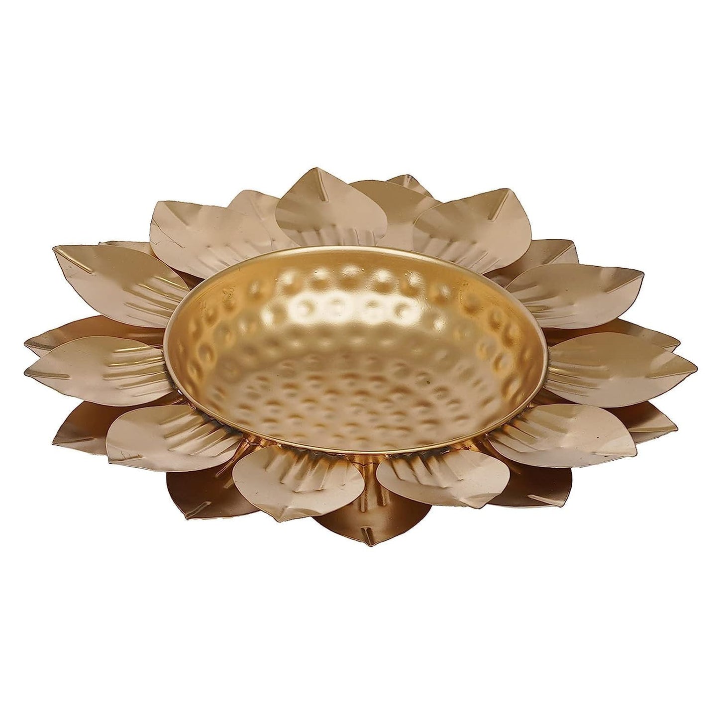 Frizka | 14 inch Urli Bowl for Home Decor for Floating Flowers Round Shape Tea Light Candles Holder Bowl (Iron)- 1 Piece