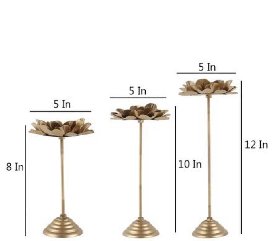 Frizka | Lotus Set of 3pc Candle Holder