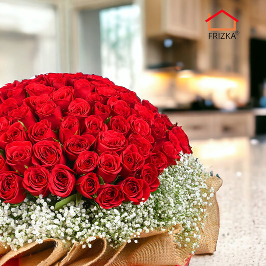 Frizka Bouquet of 100 Roses