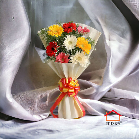 Gerbera Flower Bouquet - Multi coloured