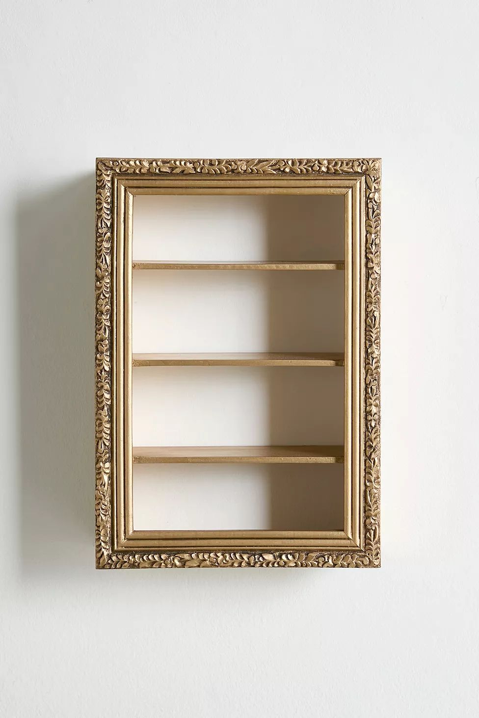 Classic Gold Wall Shelf for Perfumes, Skincare & Bathroom Decor