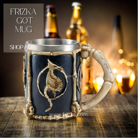 Frizka Dragon Skeleton Tankard 16 oz Mug