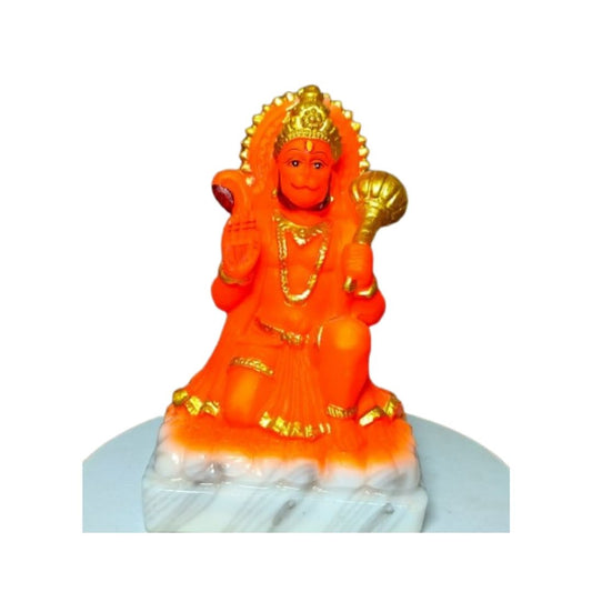 Lord Hanuman ji Murti, Sitting Position Idol/ for Pooja & Decoration Decorative Showpiece - 12.5 cm
