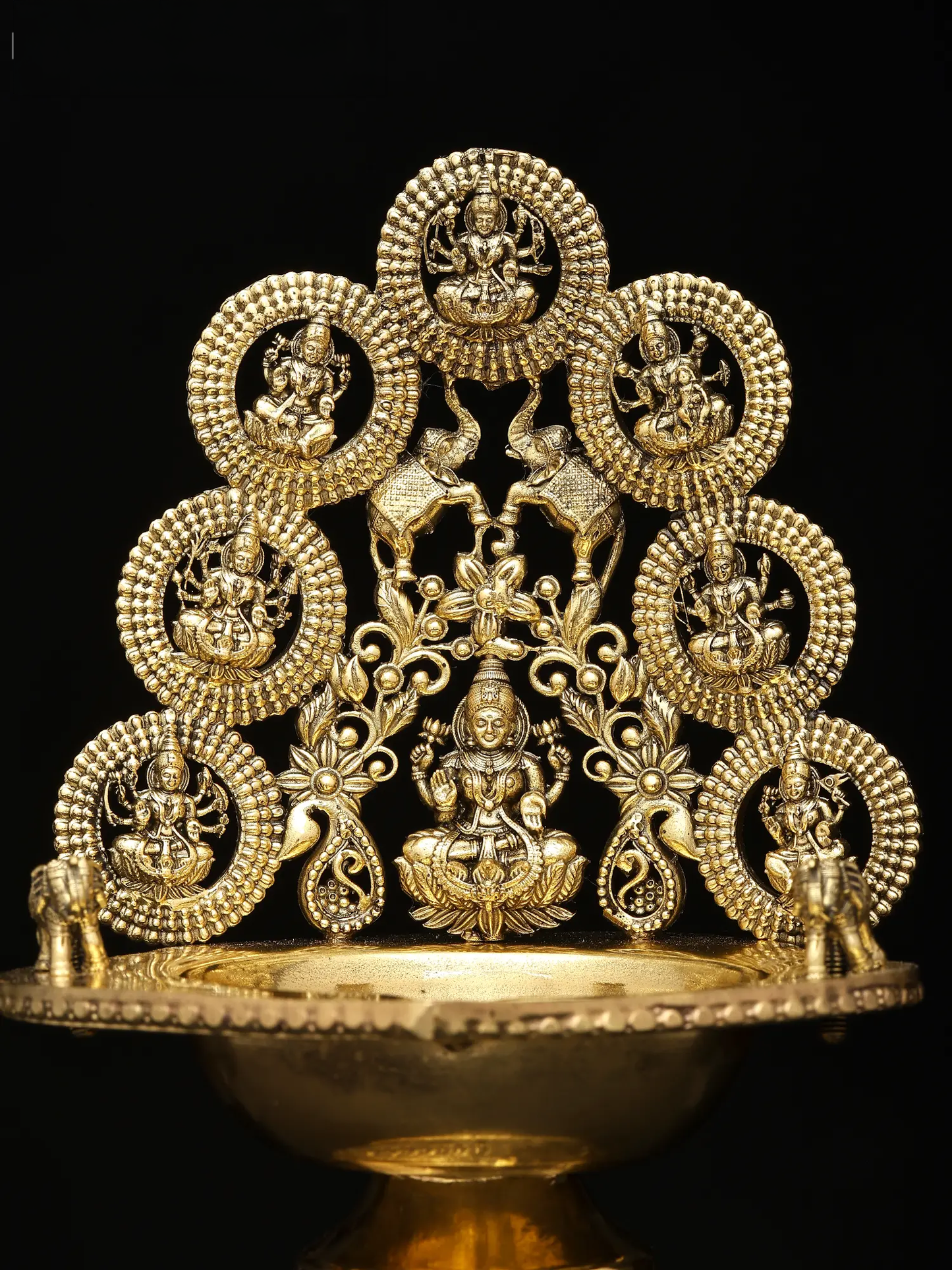 Ashtalakshmi Lamp in Brass | Handmade | Made In India