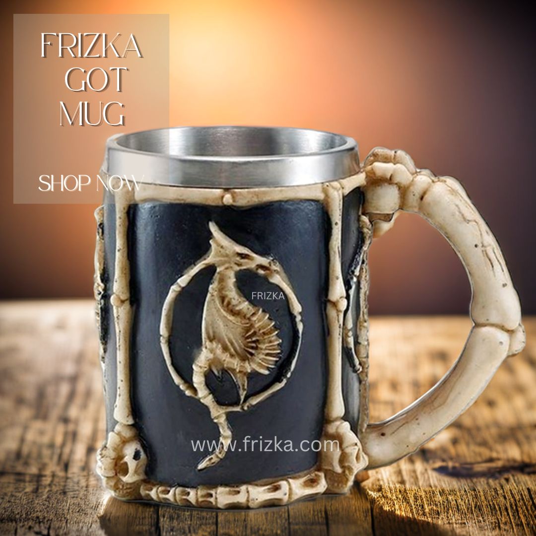 Frizka Dragon Skeleton Tankard 16 oz Mug