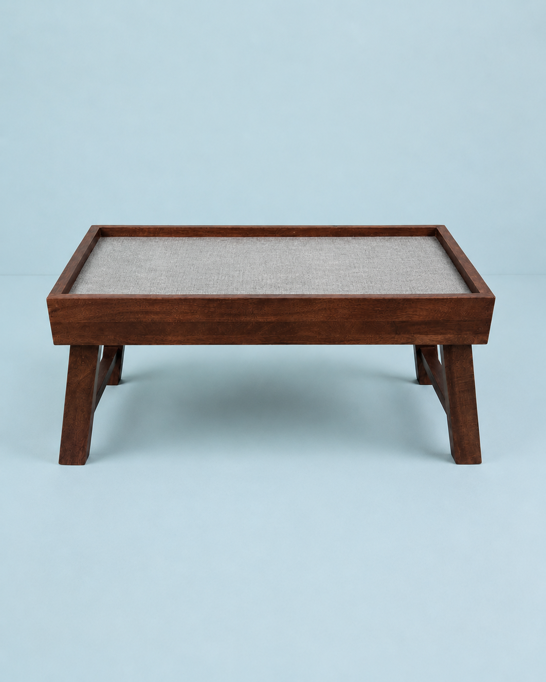 Mango Wood Foldable Breakfast Table - Grey Glossy