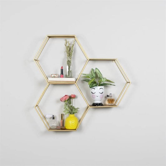 Wall Mounted Metallic Magazine Holder (Set of 3)