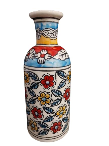 Ceramic Bottle Shape Vase Set of 2 - Assorted Design