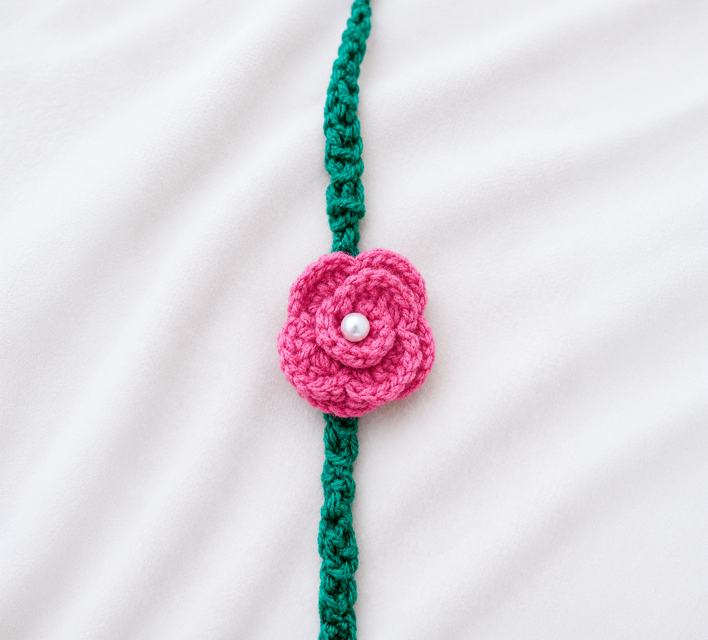 Pink Rose Rakhi (Set of 1)