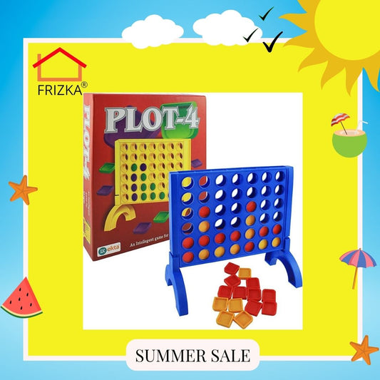 Plot-4 Board Game for Family (Multicolored)