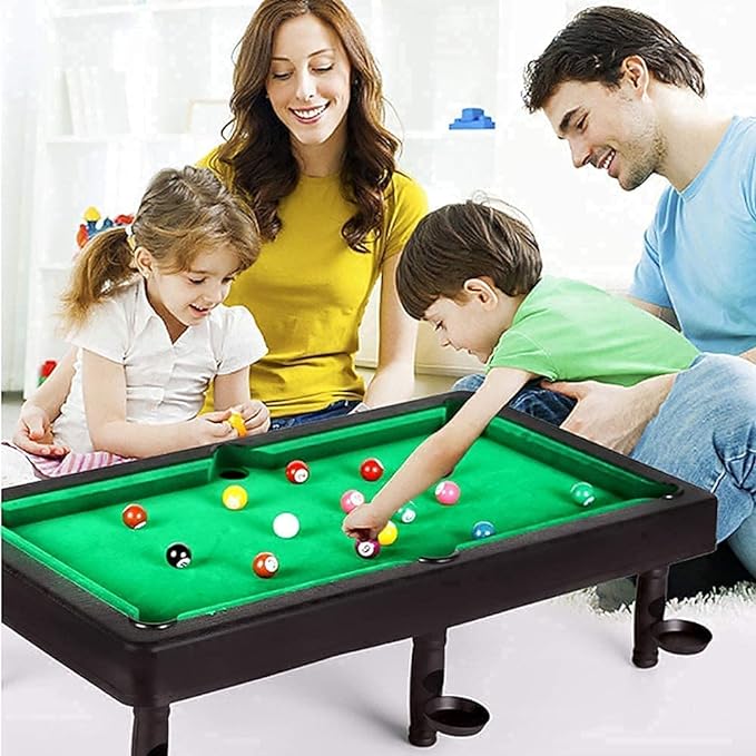 Pool Game Snooker Table for Kids with Cues Sticks and Balls