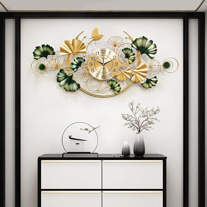 Ginkgo Leaf Design 3D Wall Clock
