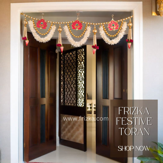 Frizka Toran for entrance door, door hangings for home decoration Premium toran for entrance door, toran for home decoration, Bandhanwar Size - 37 Inch |