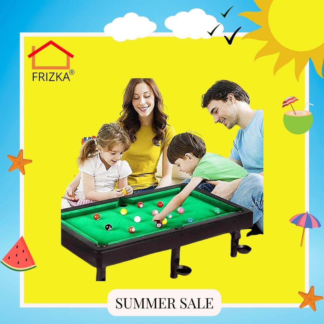 Pool Game Snooker Table for Kids with Cues Sticks and Balls