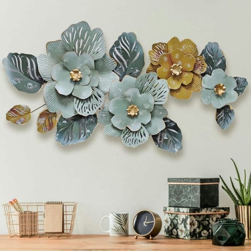 MODERN LOOK FLOWERS METAL WALL ART