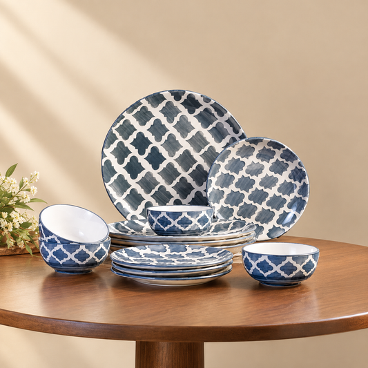 Moroccan Family Dinner Set - Grey