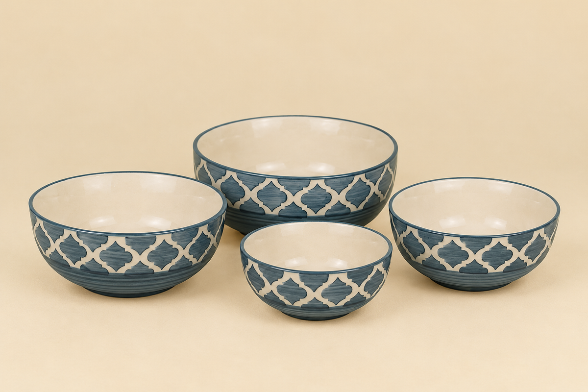 Serving Bowls Grey Moroccan Style