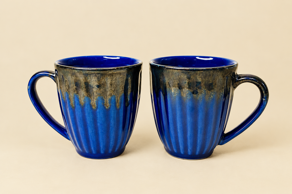 Dual Color Ceramic Mug Set of 2