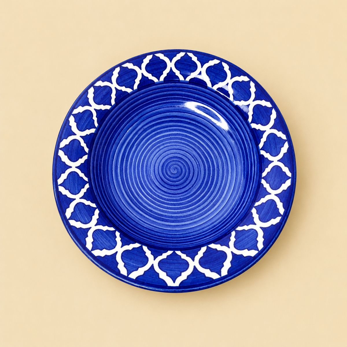 Blue Moroccan Pasta Plate