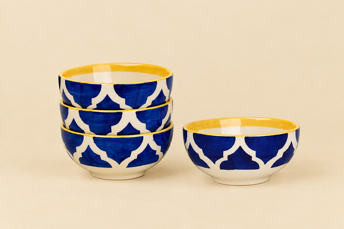 Dinner Set Blue Moroccan Design