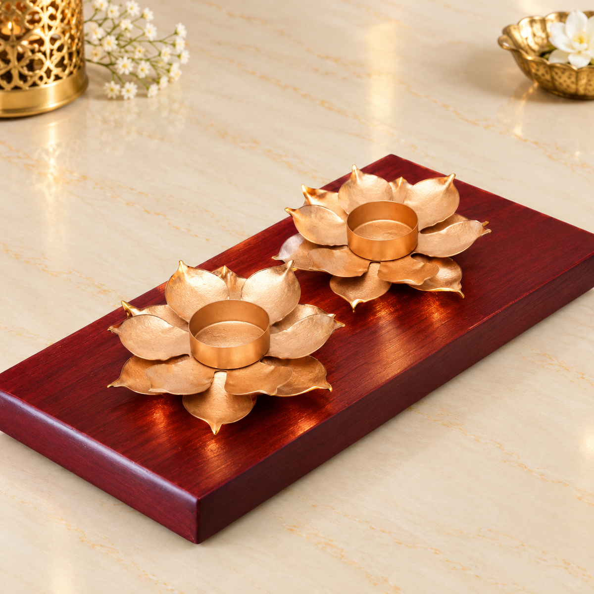 Metallic Diyas – Set of 4