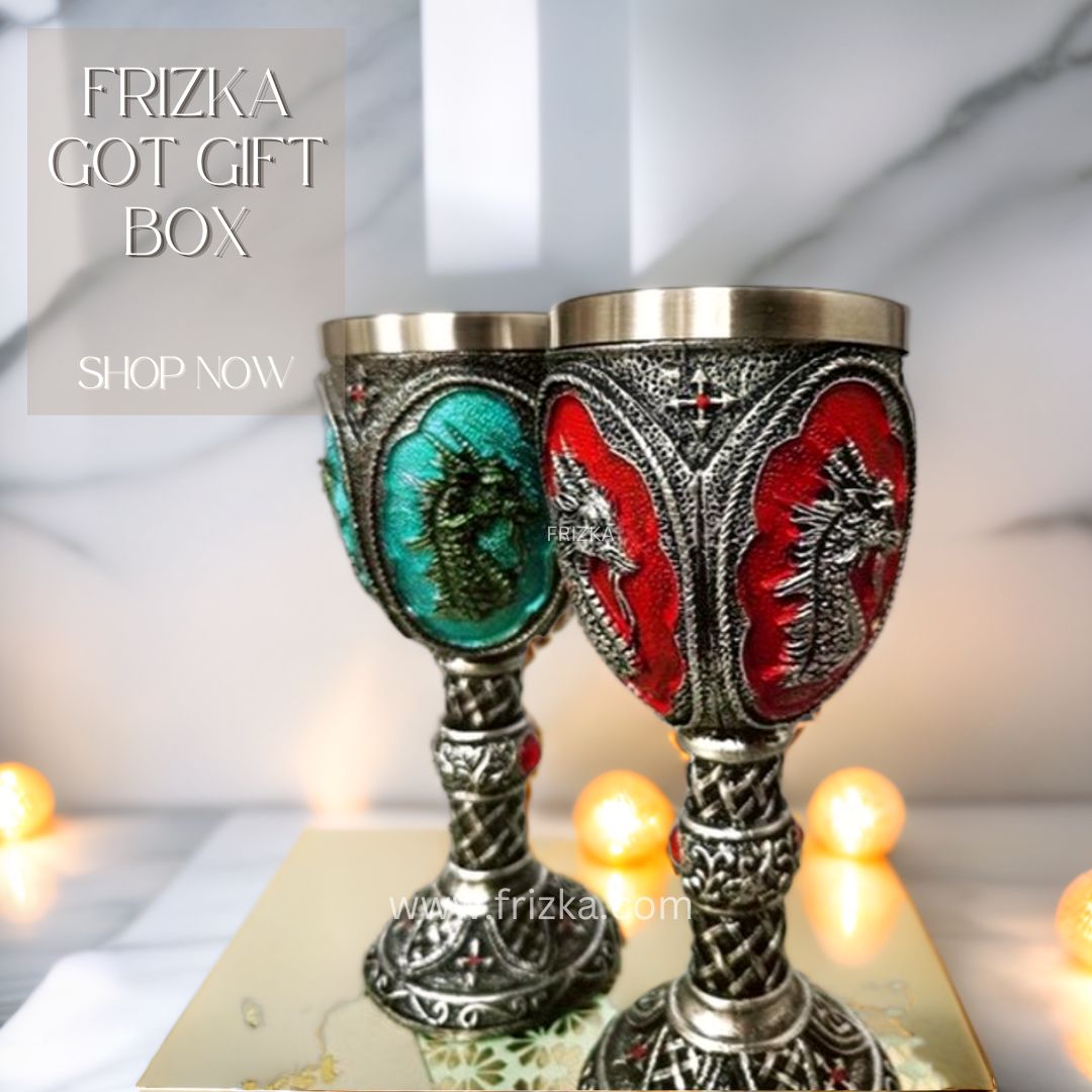 Frizka Game of Thrones 3D Wine Glass Set of 2  (2Pcs)