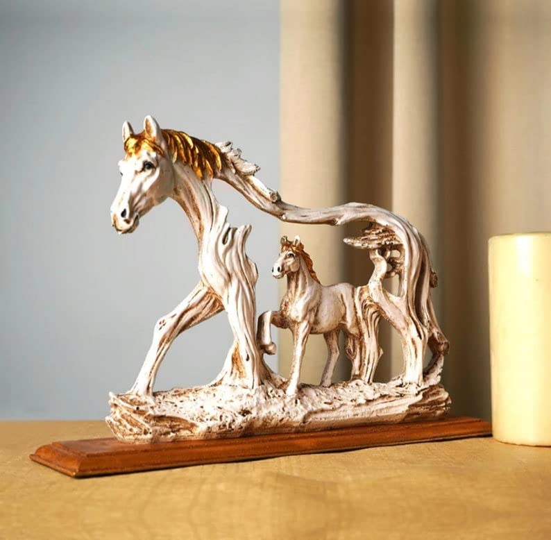 Mother & Baby Horse Statue