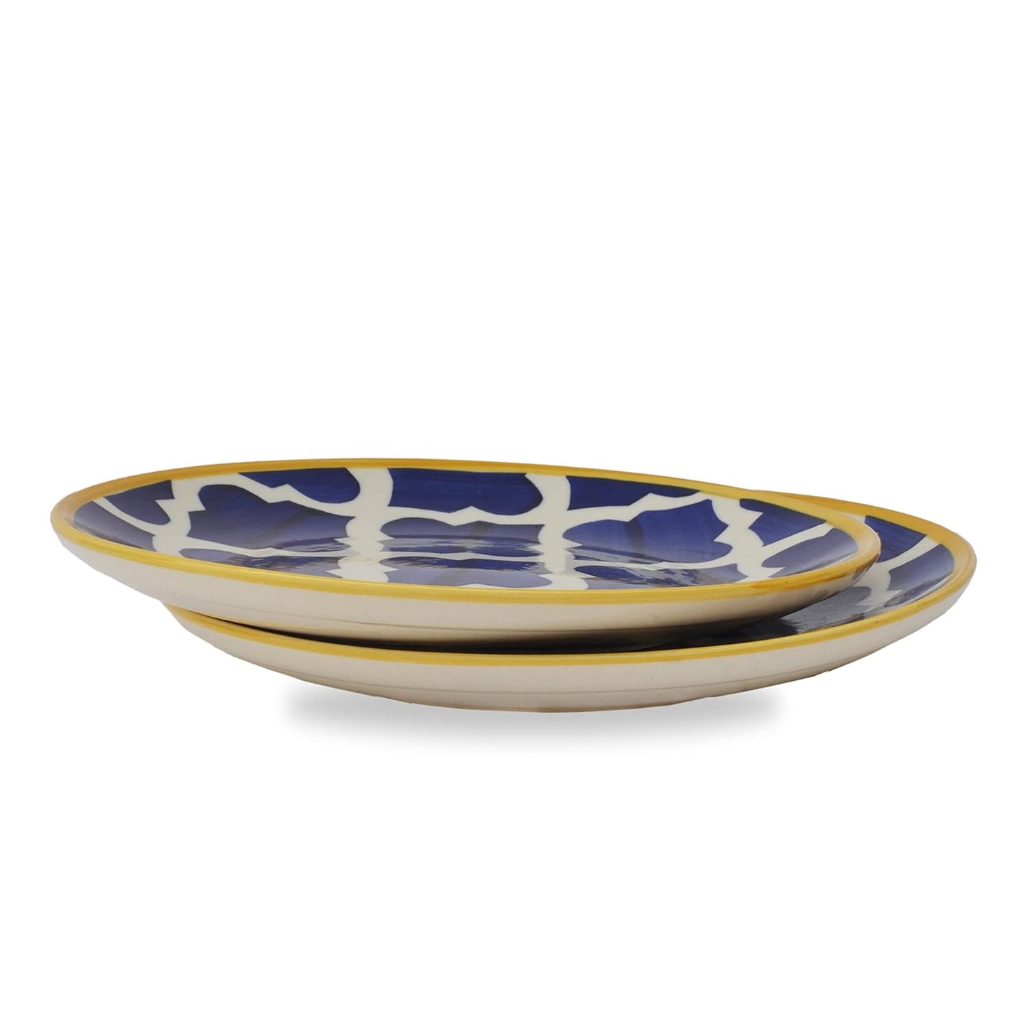 Blue Moroccan Ceramic Dinner Plates - Set of 2
