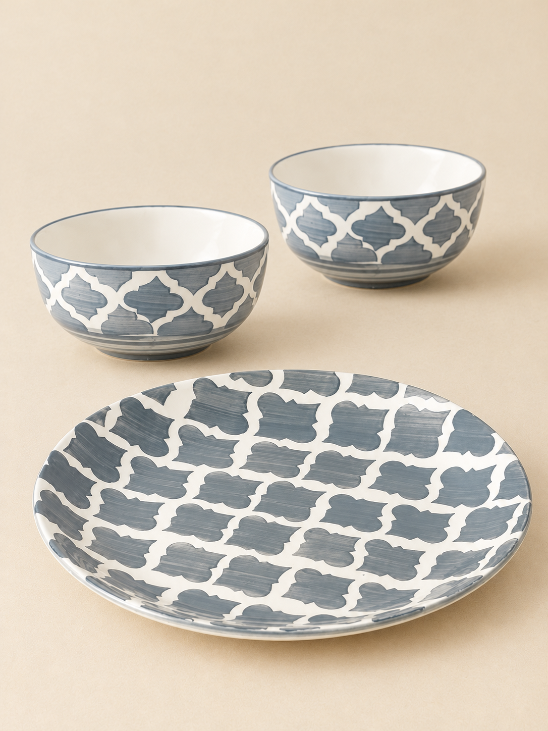 Moroccan Family Dinner Set - Grey