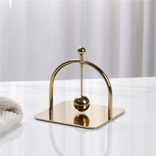 Gold Metallic Weighted Napkin Holder