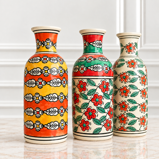 Hand Painted Ceramic Flower Vase (Set of 2 Assorted)