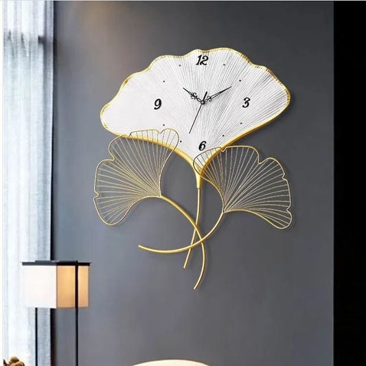 Ginko Leaf Clock Wall Art