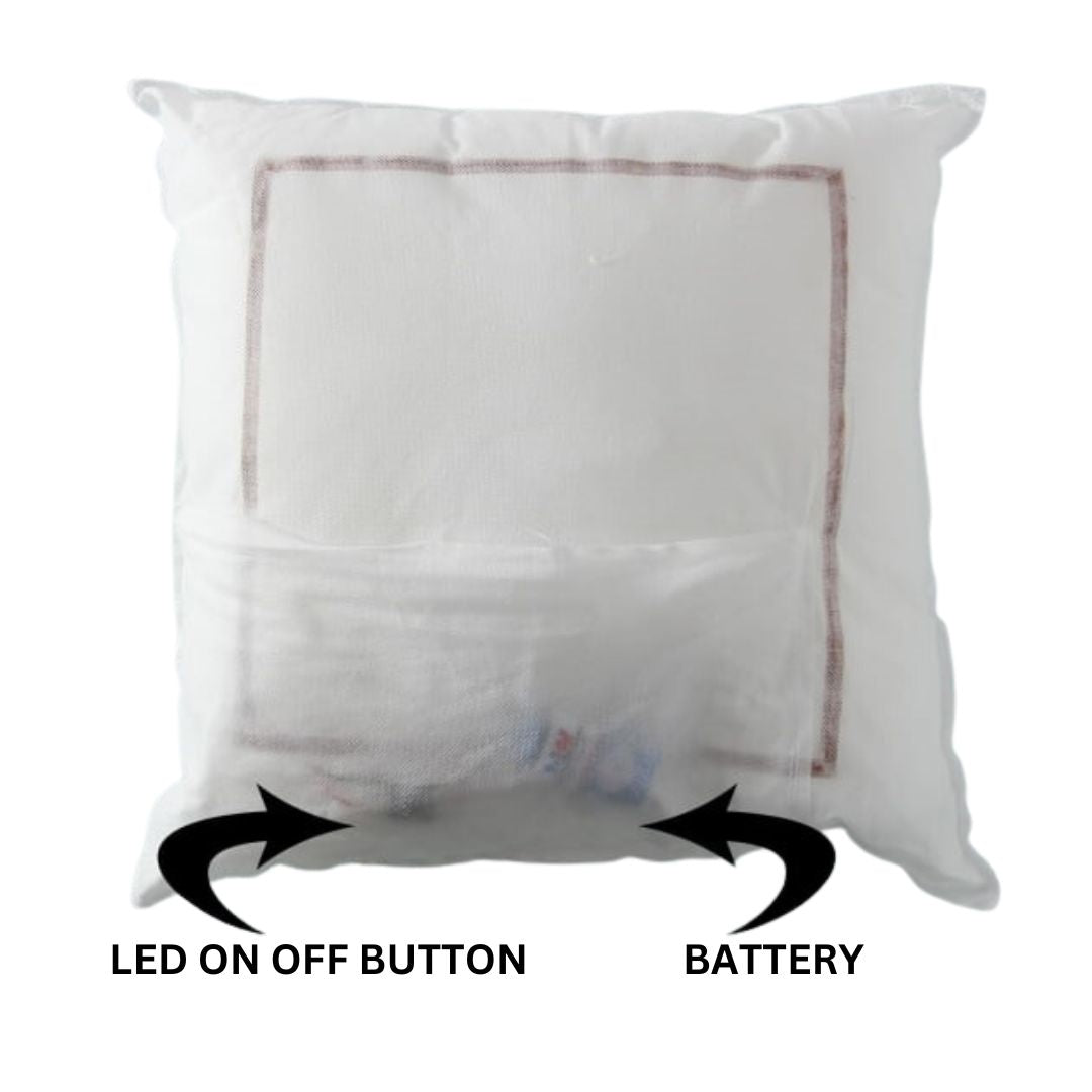 Personalized Square Shaped LED Fur Cushion