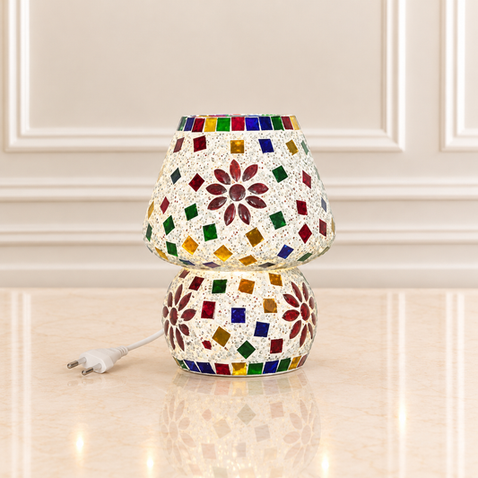Mosaic Glow Table Lamp – Handmade Glass Mosaic Ambient Night Light