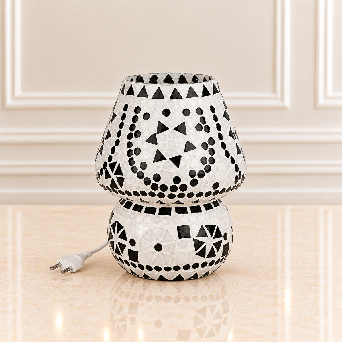 Pearl Light Table Lamp – Intricate Cutwork Decorative Bedside Lamp