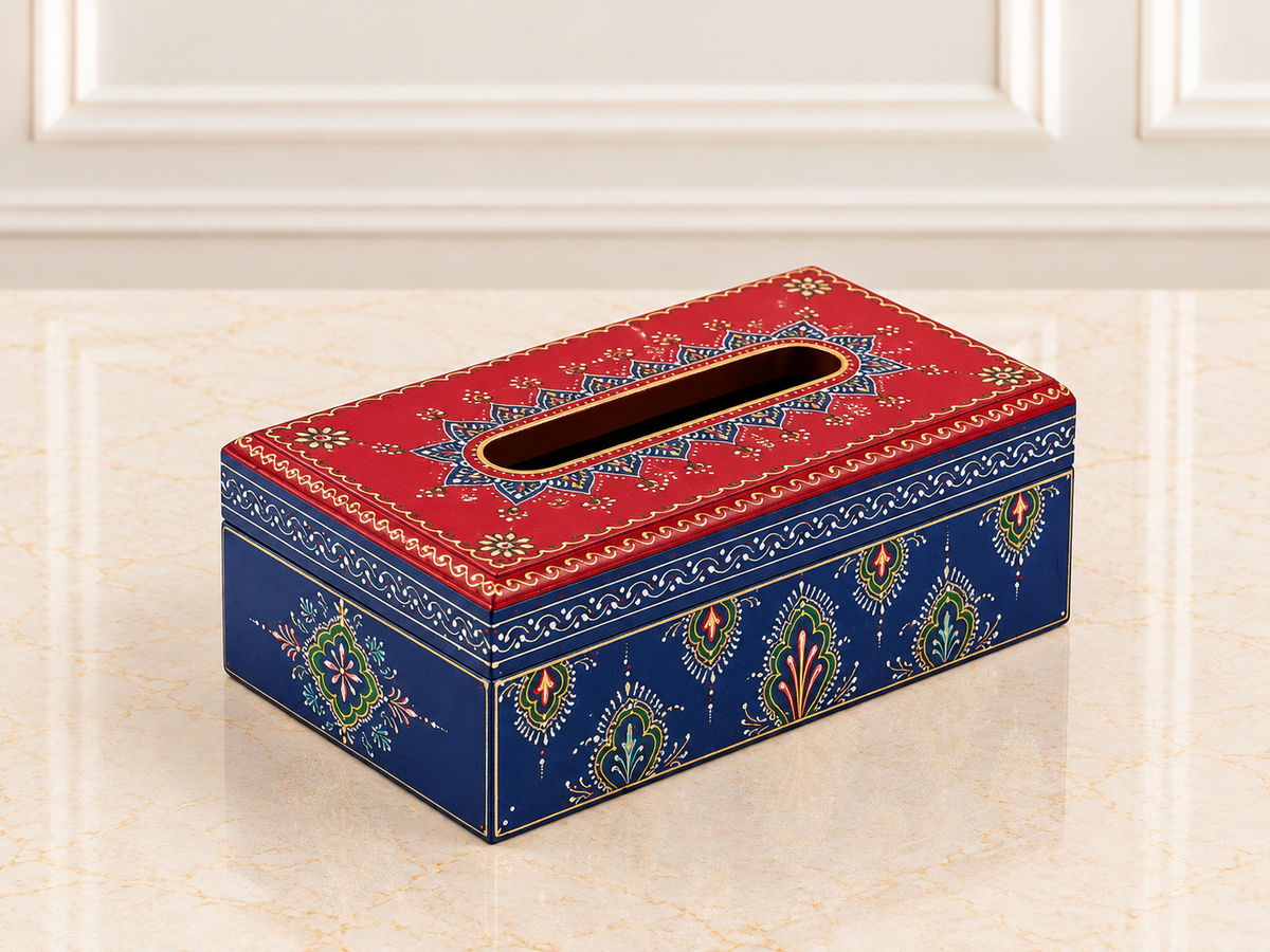 Handcrafted Wooden Tissue Box Holder