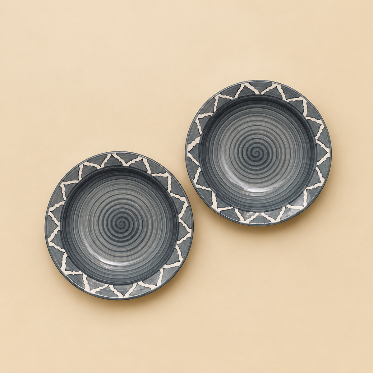Grey Moroccan Pasta Plate