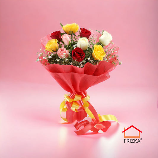 FRIZKA FLOWER BUNCH OF MIXED ROSES