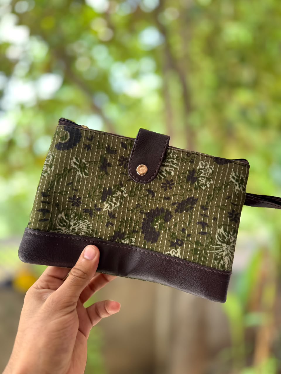 Stylish Printed Fabric Pouch (Assorted Set of 4)