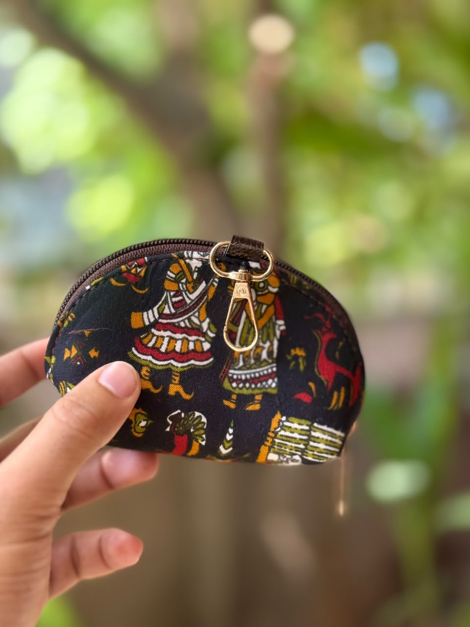 Hand Block Printed Fabric Coin Pouch (Assorted Set of 5)