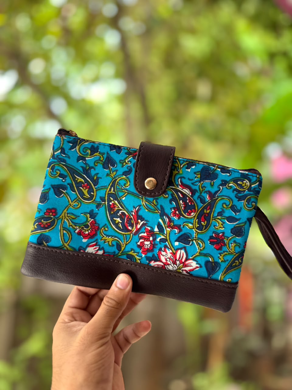 Stylish Printed Fabric Pouch (Assorted Set of 4)