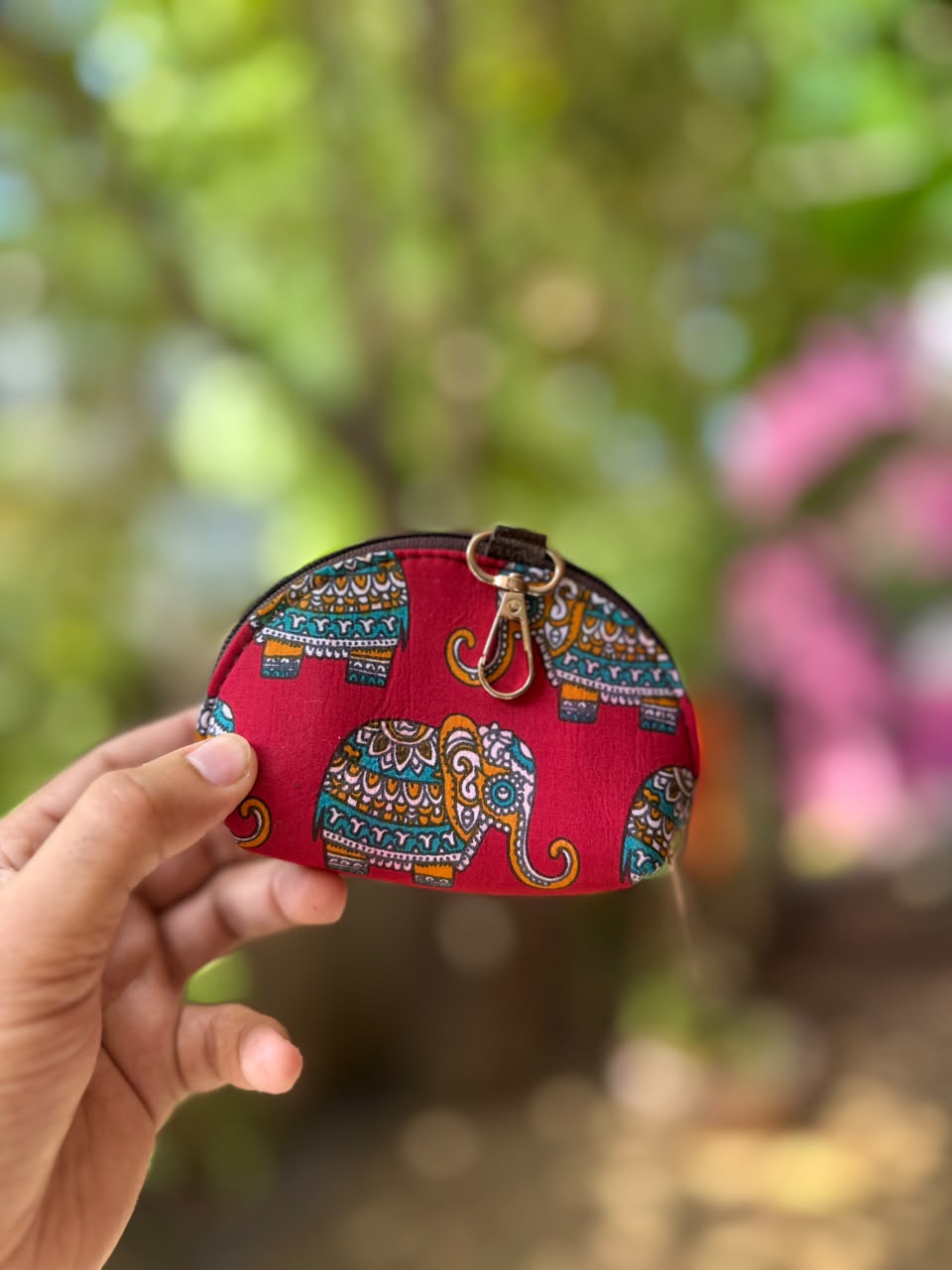 Hand Block Printed Fabric Coin Pouch (Assorted Set of 5)