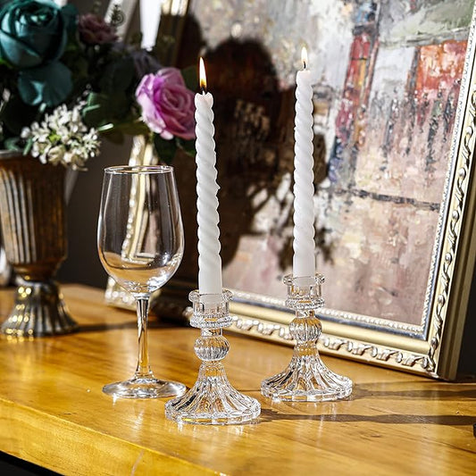 Transparent Candle Holder (Set of 2)