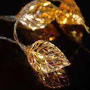 Metallic LED String Light Leaf Shape