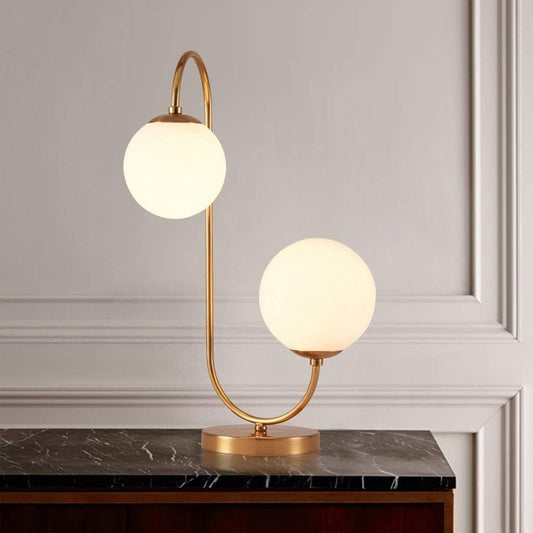 FRIZKA Desk Table Lamp with Brass Finish