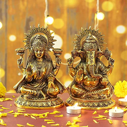 FRIZKA Laxmi Ganesh Idol set of Brass