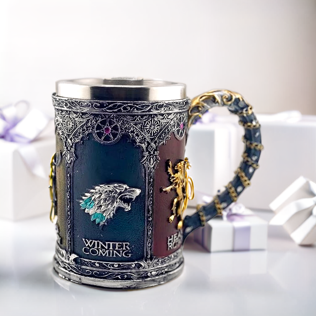 Frizka Game of Thrones 3D Beer Mug and Wine Glass Perfect for Your Game of Thrones Fan Friends